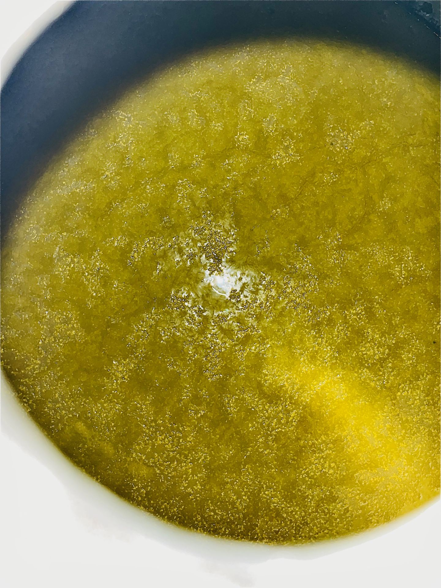 The olive oil reductive layer, with native flor yeast underneath