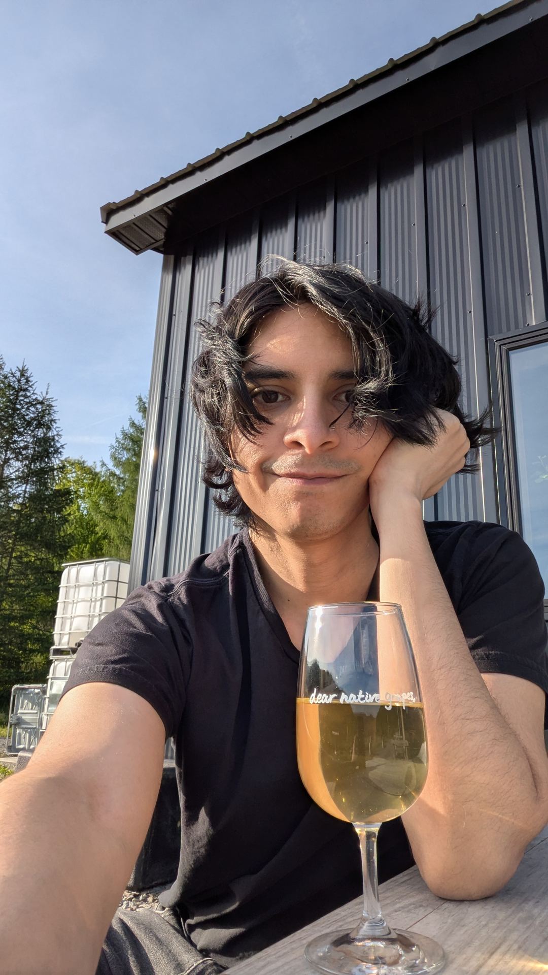 Dennis outside at Dear Native Grapes