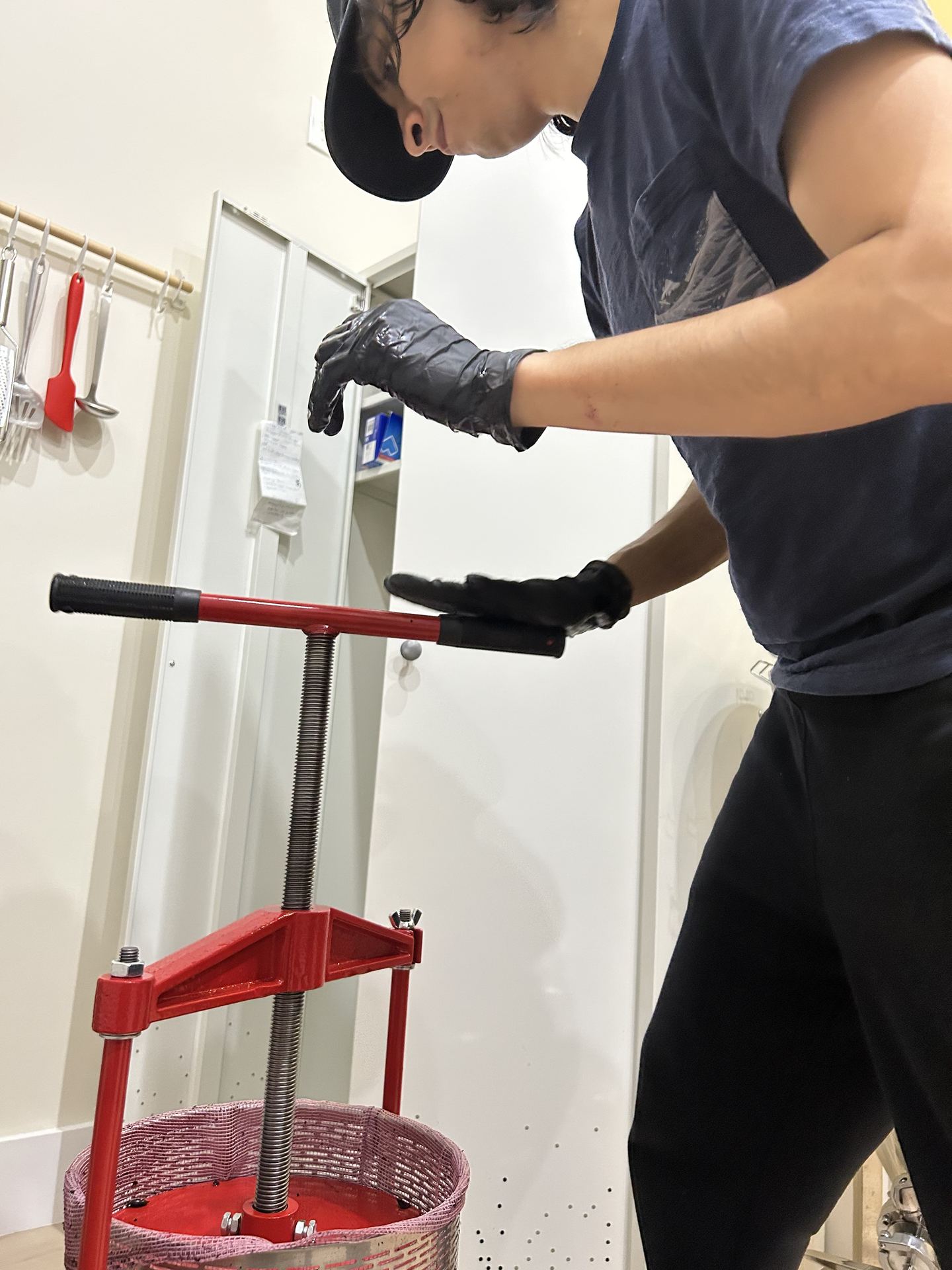 Pressing the Alicante Bouschet must
